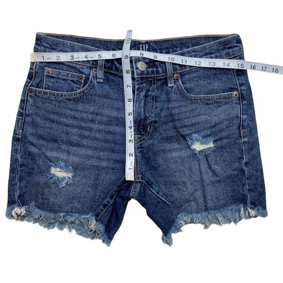 Womens GAP Dark Wash Tropical Back Pocket Distressed‎ Sz 26  or 2 - Picture 6 of 7